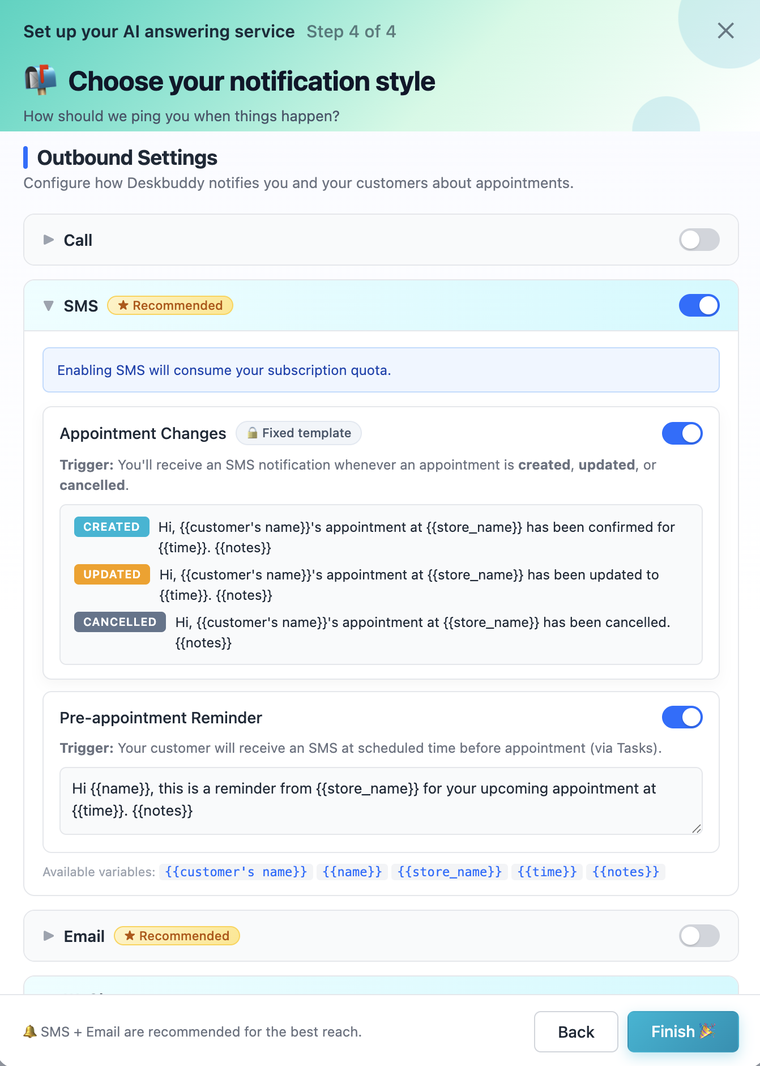 Step 3 — Choose your notification style