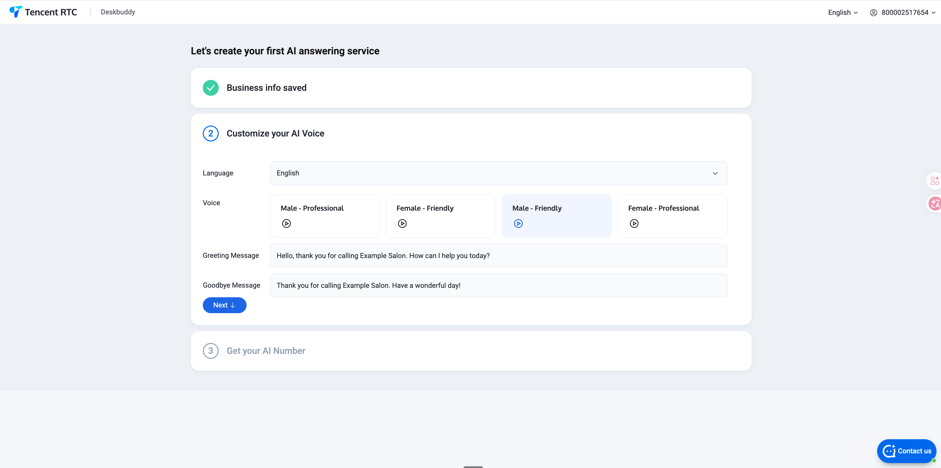 Onboarding step 2